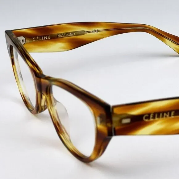 NEW Celine CL50012I 056 Havana Cat Eye Women Eyeglasses CL 50012I - Picture 8 of 10